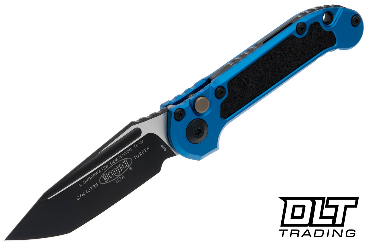 Microtech 1136-1BL LUDT Gen III T/E - Blue Handle - Black Blade