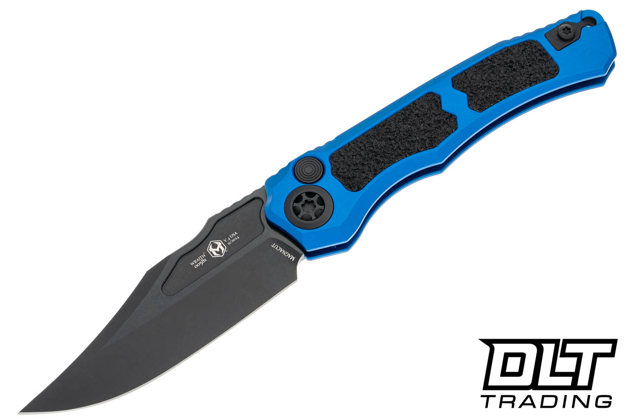 Heretic Wraith V4 Bowie - DLC MagnaCut - Blue Aluminum Tactical