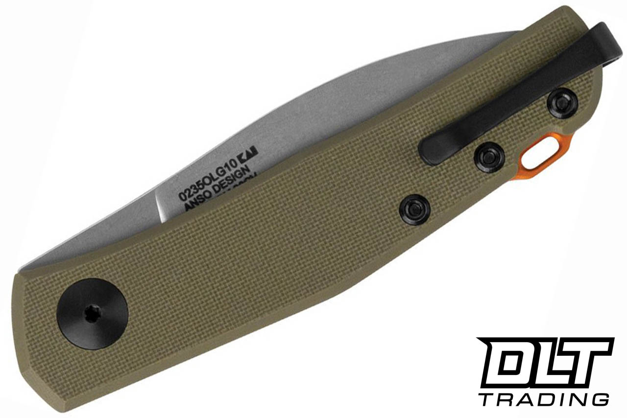 Zero Tolerance 0235OLG10 Slip Joint - Olive Green G-10 - Orange
