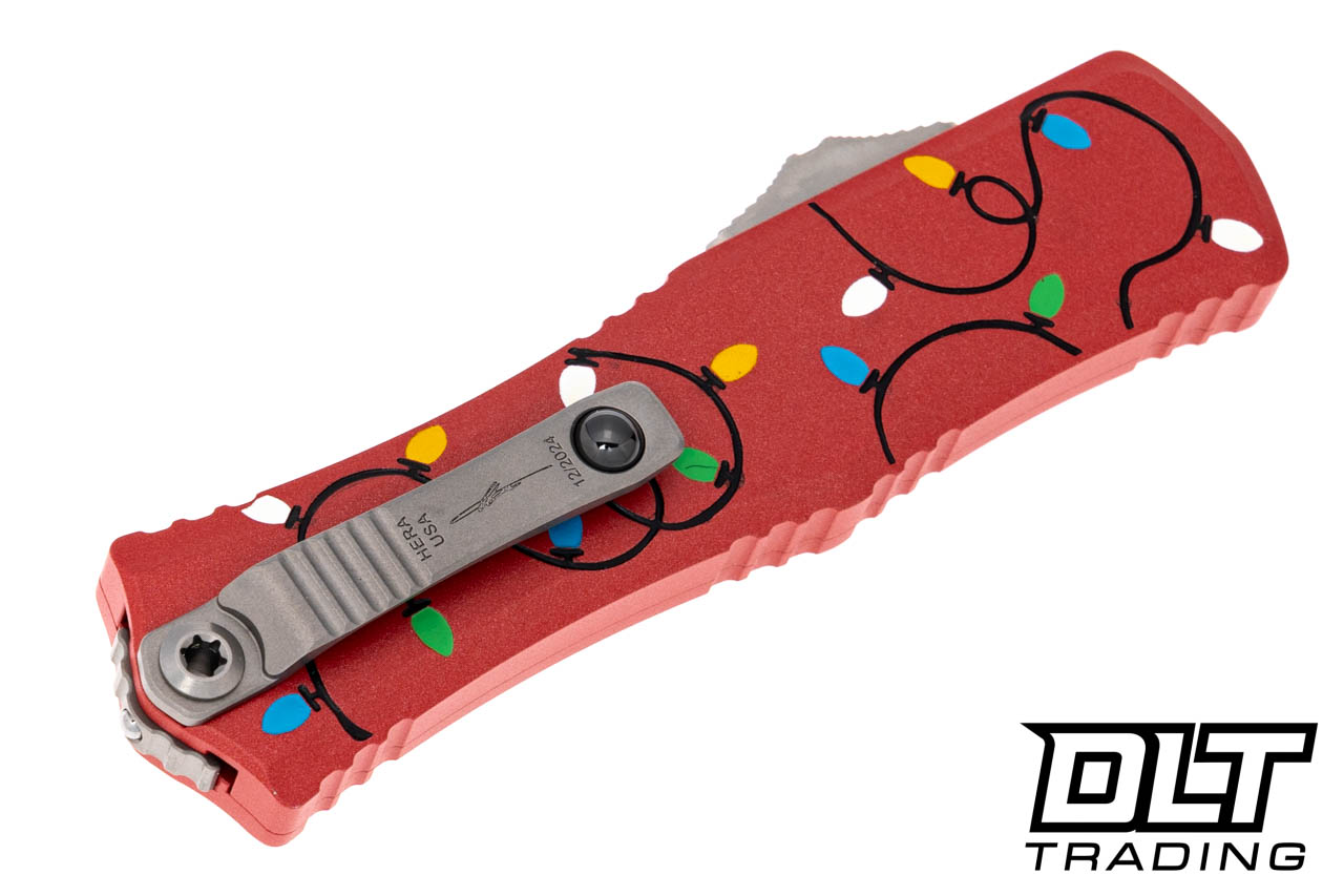 Microtech 1702M-10RDCMAS Mini Hera D/E - Christmas Red Handle