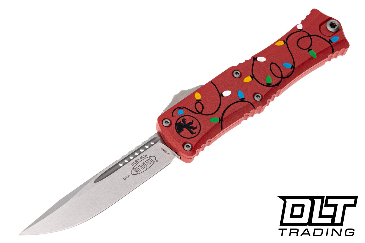 Microtech 1703M-10RDCMAS Mini Hera S/E - Christmas Red Handle