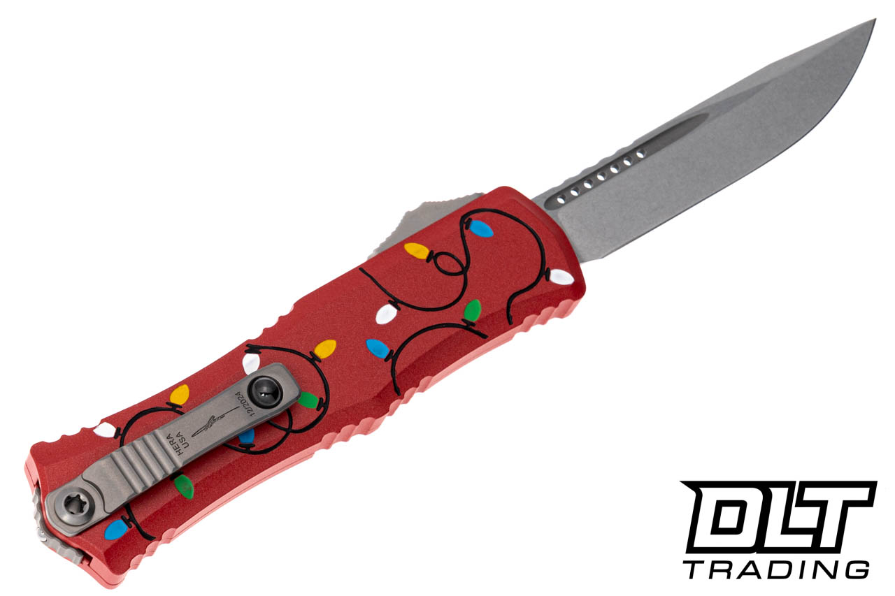 Microtech 1703M-10RDCMAS Mini Hera S/E - Christmas Red Handle