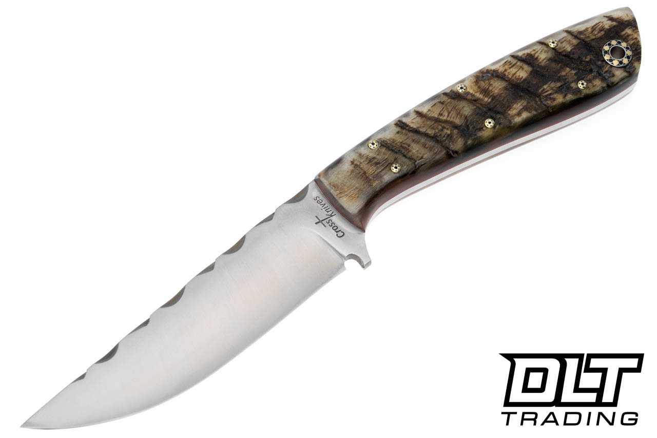 Cross Knives Whitetail 2.0 - Sheep Horn - Mosaic Pins - Filework