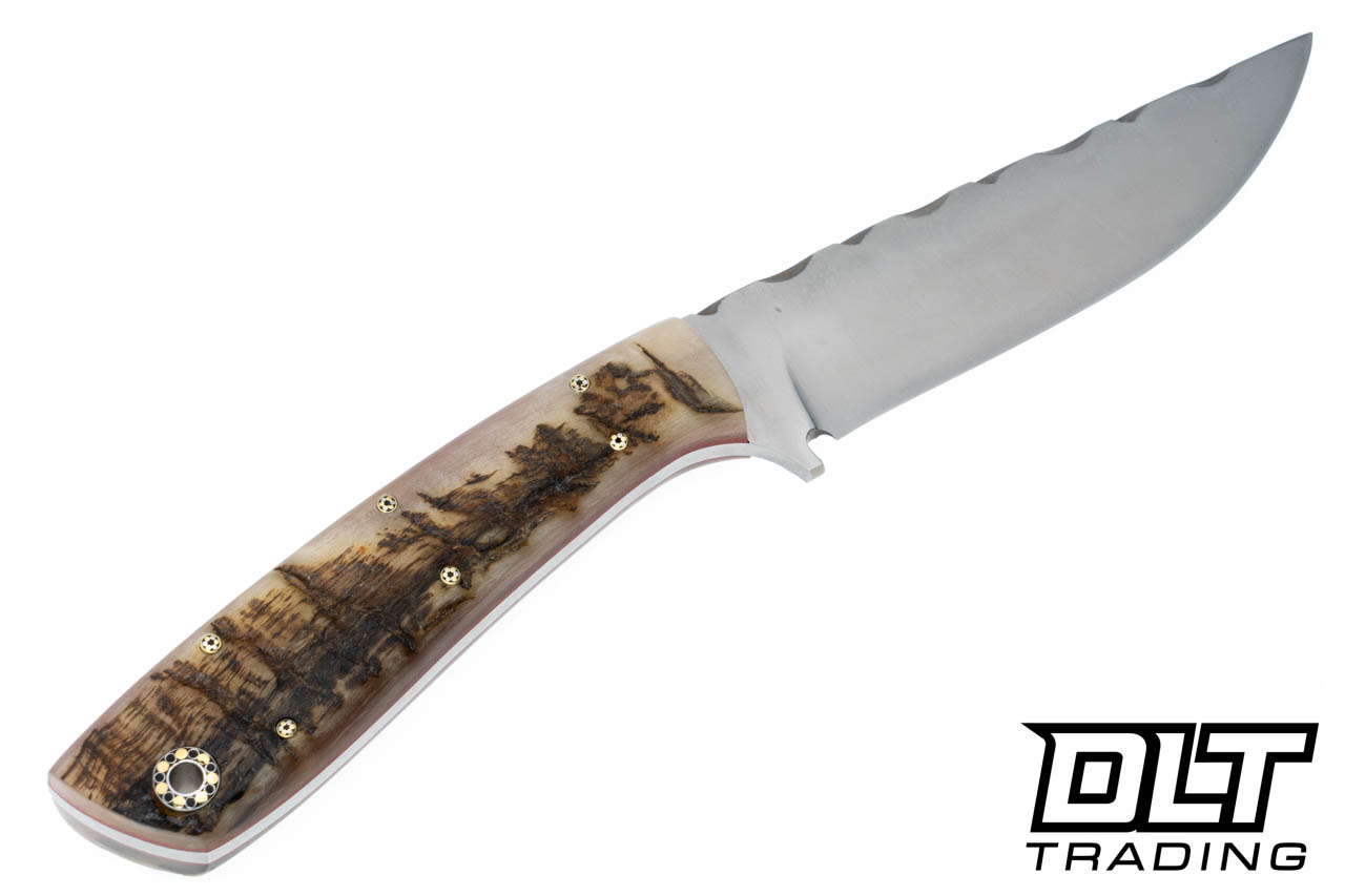 Cross Knives Whitetail 2.0 - Sheep Horn - Mosaic Pins - Filework