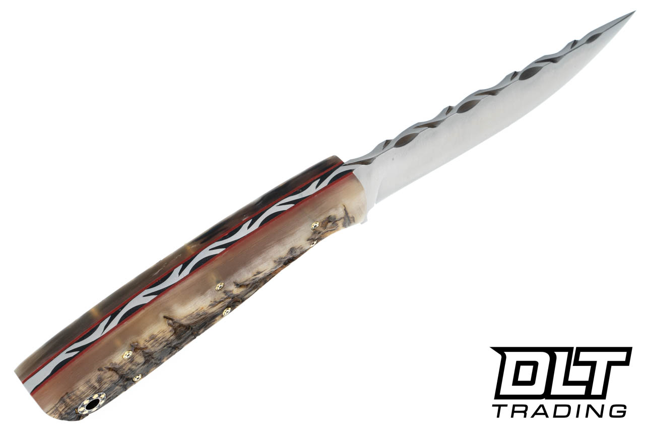Cross Knives Whitetail 2.0 - Sheep Horn - Mosaic Pins - Filework