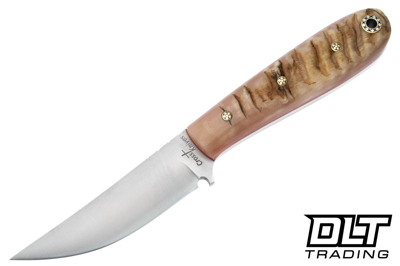 Cross Knives SkinnyMini - Sheep Horn - Mosaic Pins - DLT Trading