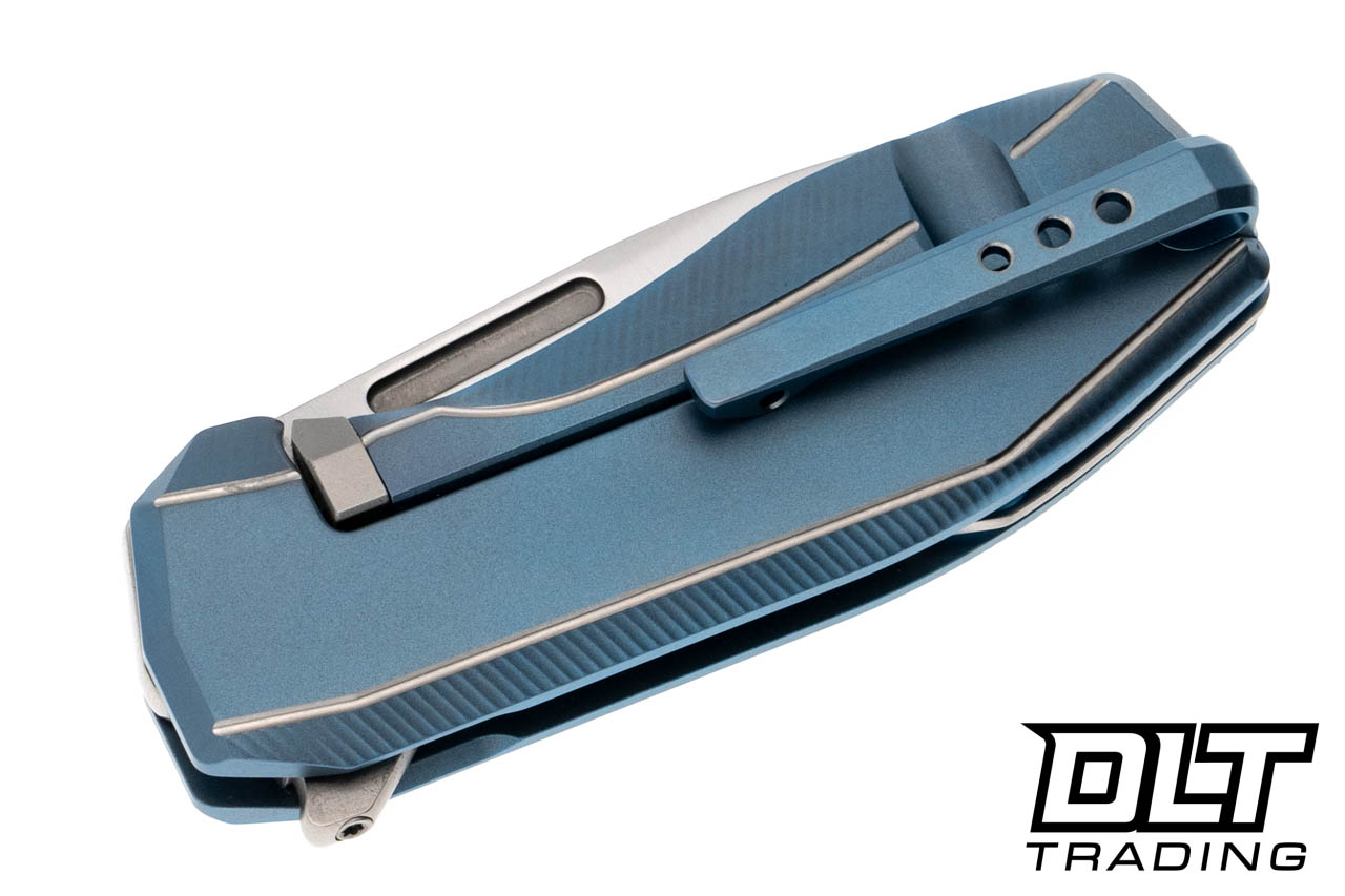 LionSteel N.ONE - Satin MagnaCut Blade - Blue Titanium - DLT Trading