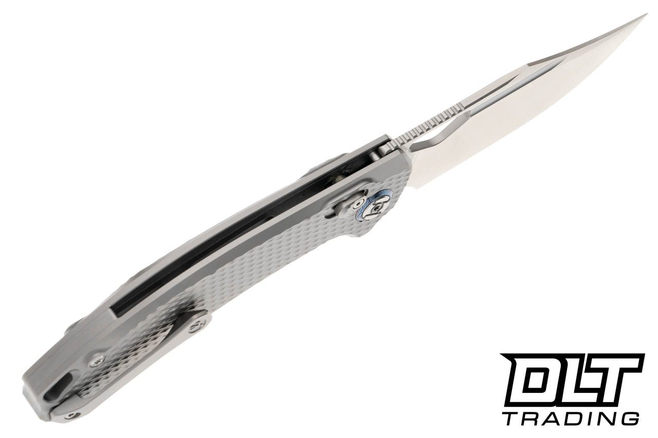 Kunwu Django XL - Diamond Satin Titanium - Satin Elmax Blade - DLT