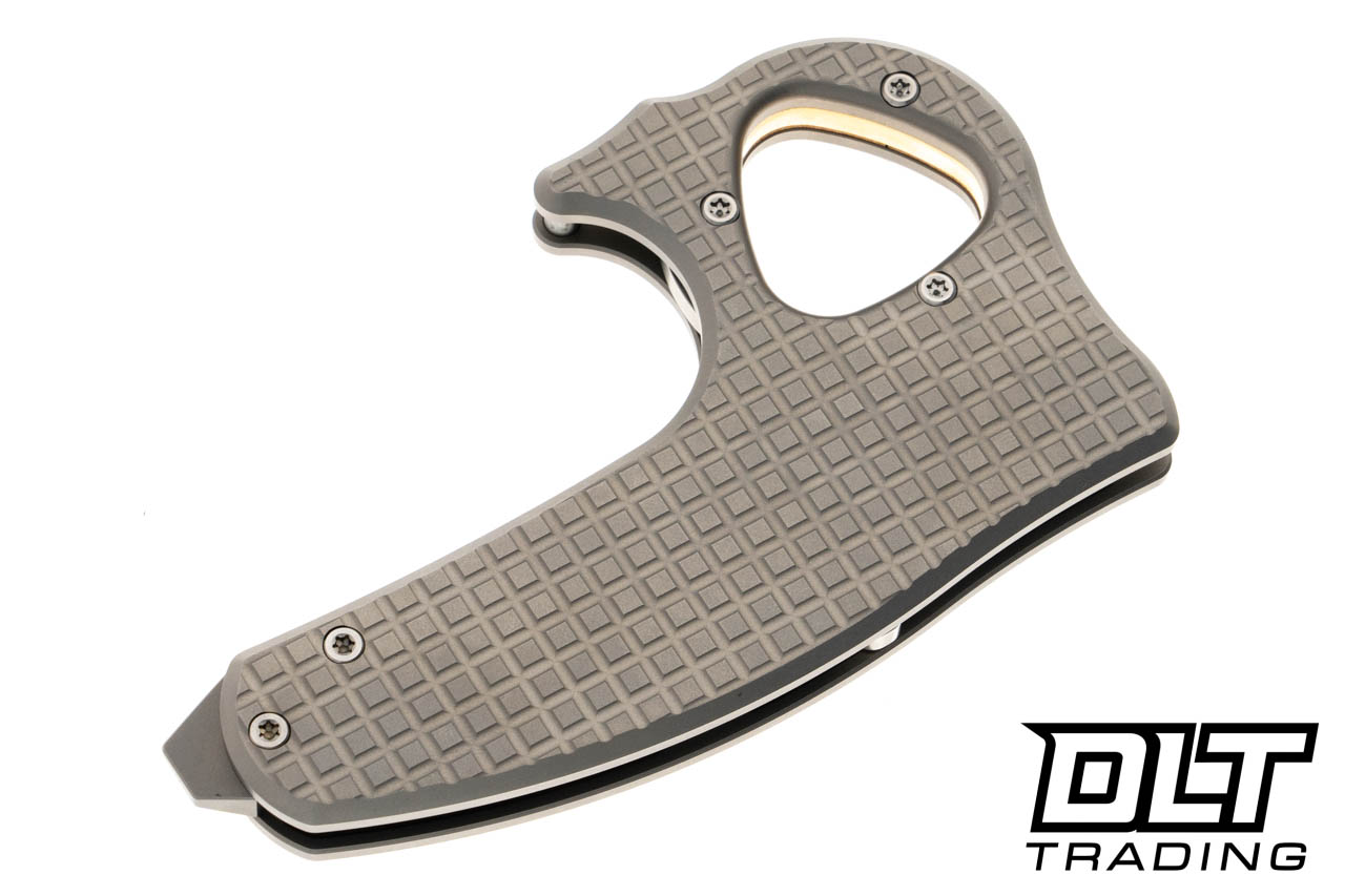 Reate EXO-D - Bead Blasted Titanium - Belt Satin Blade - DLT Trading