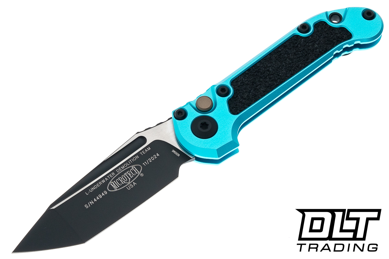 Microtech 1136-1TQ LUDT Gen III T/E - Turquoise Handle - Black