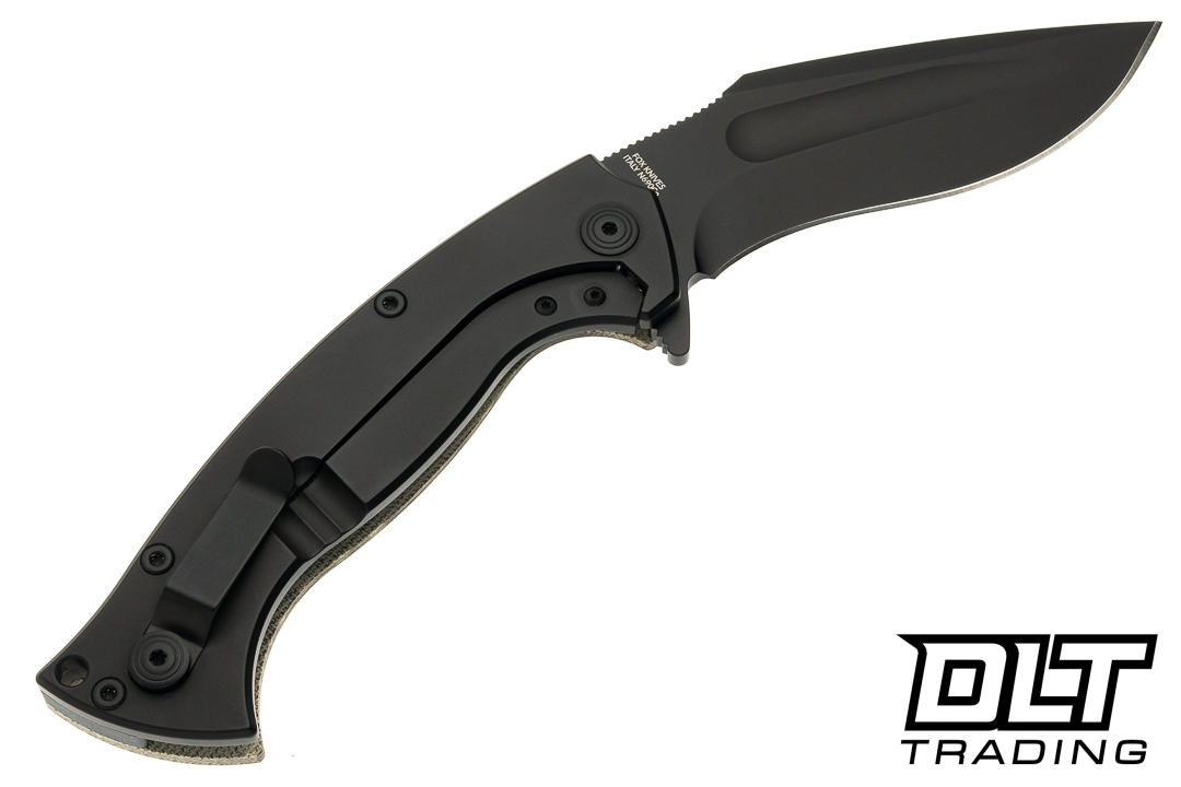 Knight Elements V2 Ultra Kukri Folder - Green Canavs Micarta