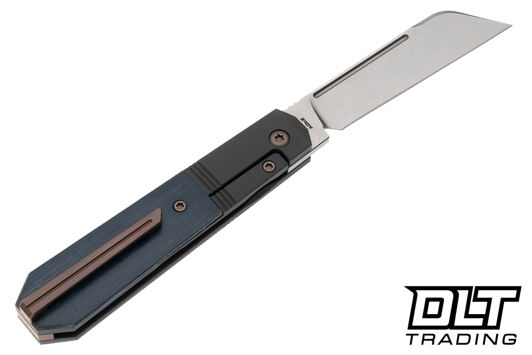 Jack Wolf After Hours Jack - Blue Linen Micarta - Stonewashed