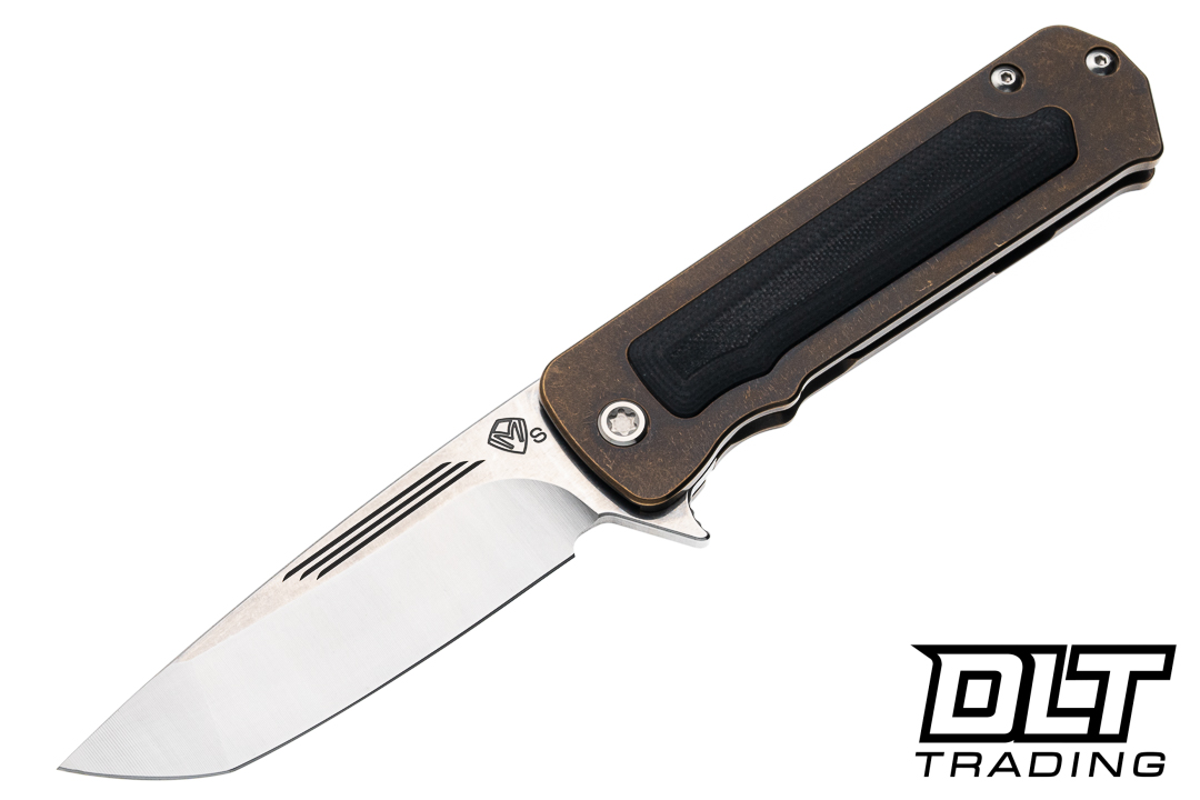 Medford TFF-4 Tanto - Tumbled S35VN - Bronze Titanium - Black G-10