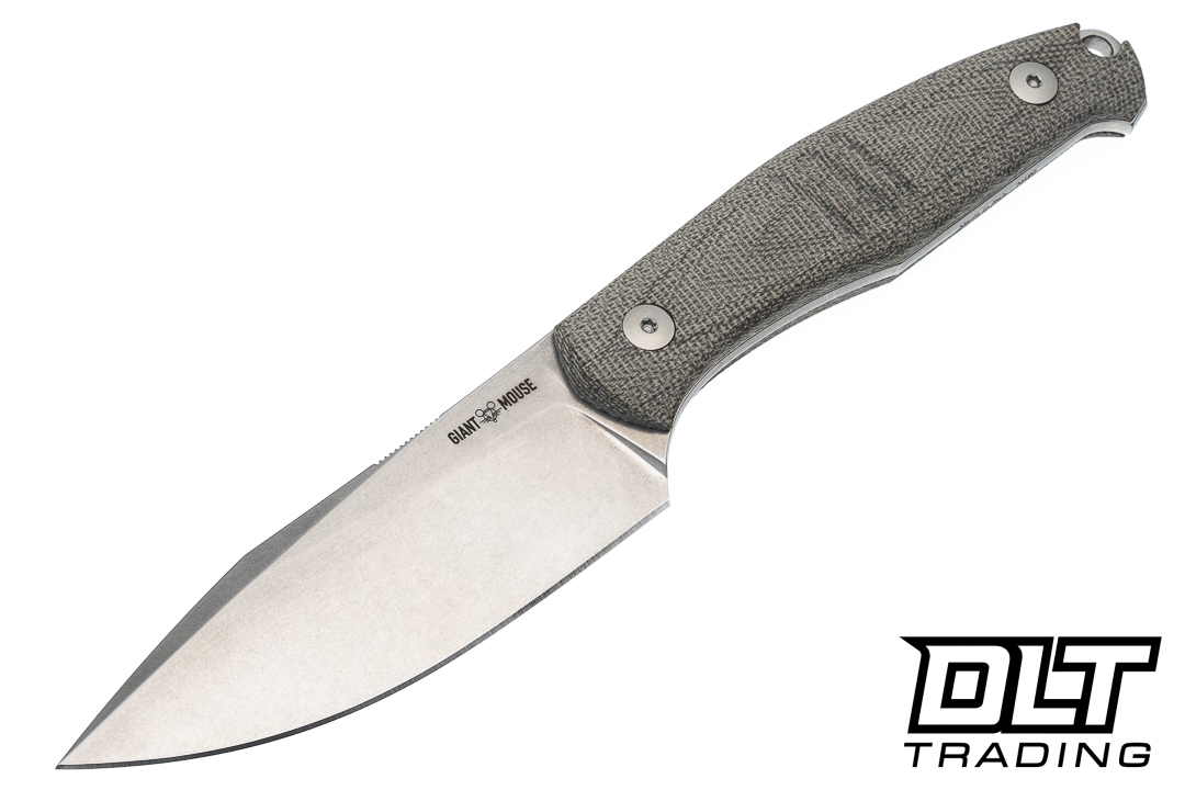 GiantMouse GMF2 Scout - Stonewashed N690 Blade - Green Canvas