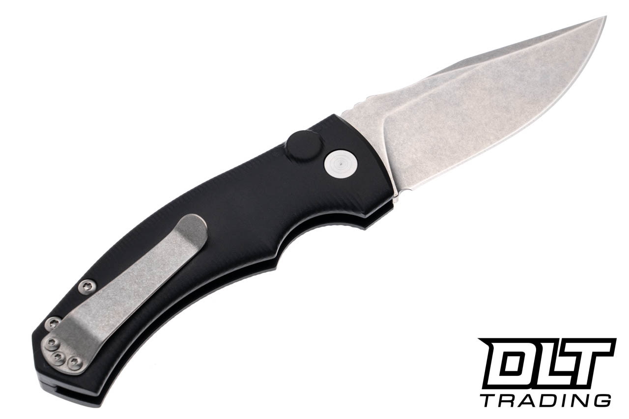 Defiant 7 Valmara Auto - Black Handle - Stonewashed Blade - DLT