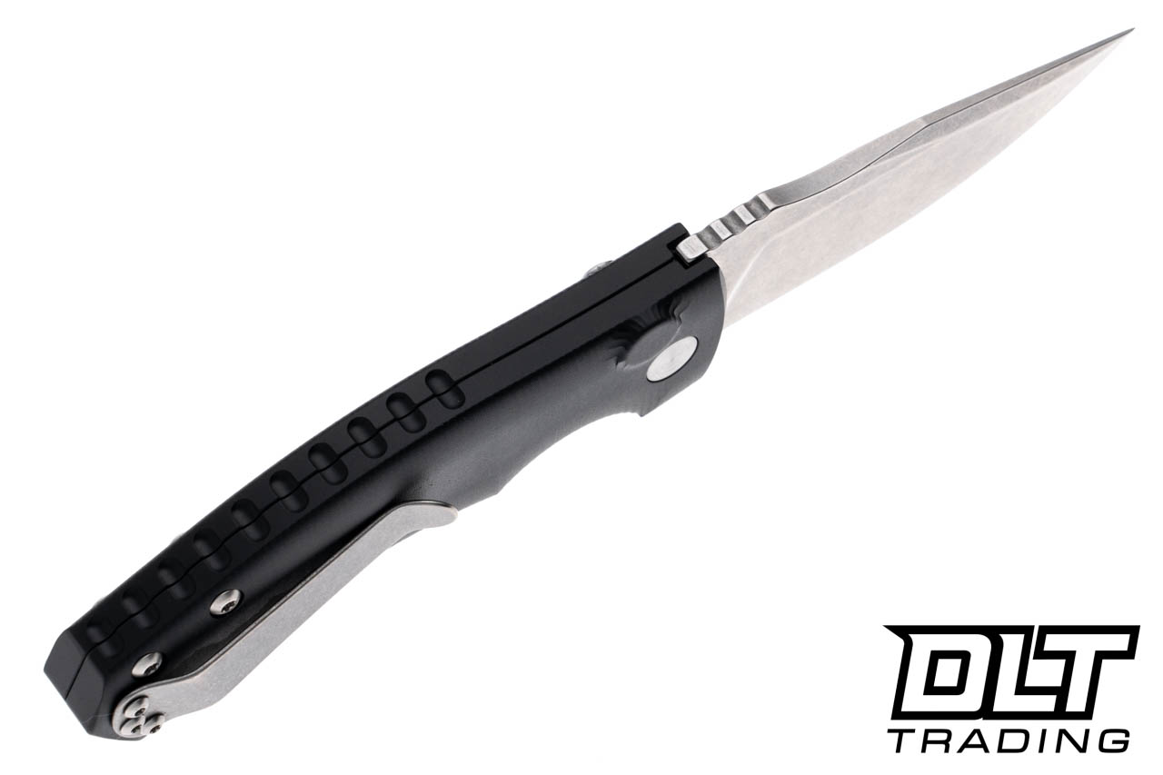 Defiant 7 Valmara Auto - Black Handle - Stonewashed Blade - DLT