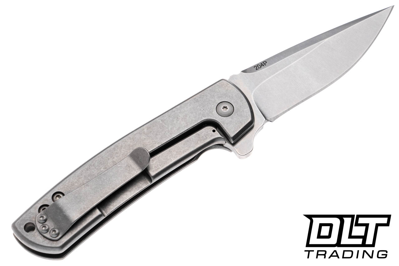 Defiant 7 Servo - Stonewashed Titanium - Hand Ground Blade - DLT