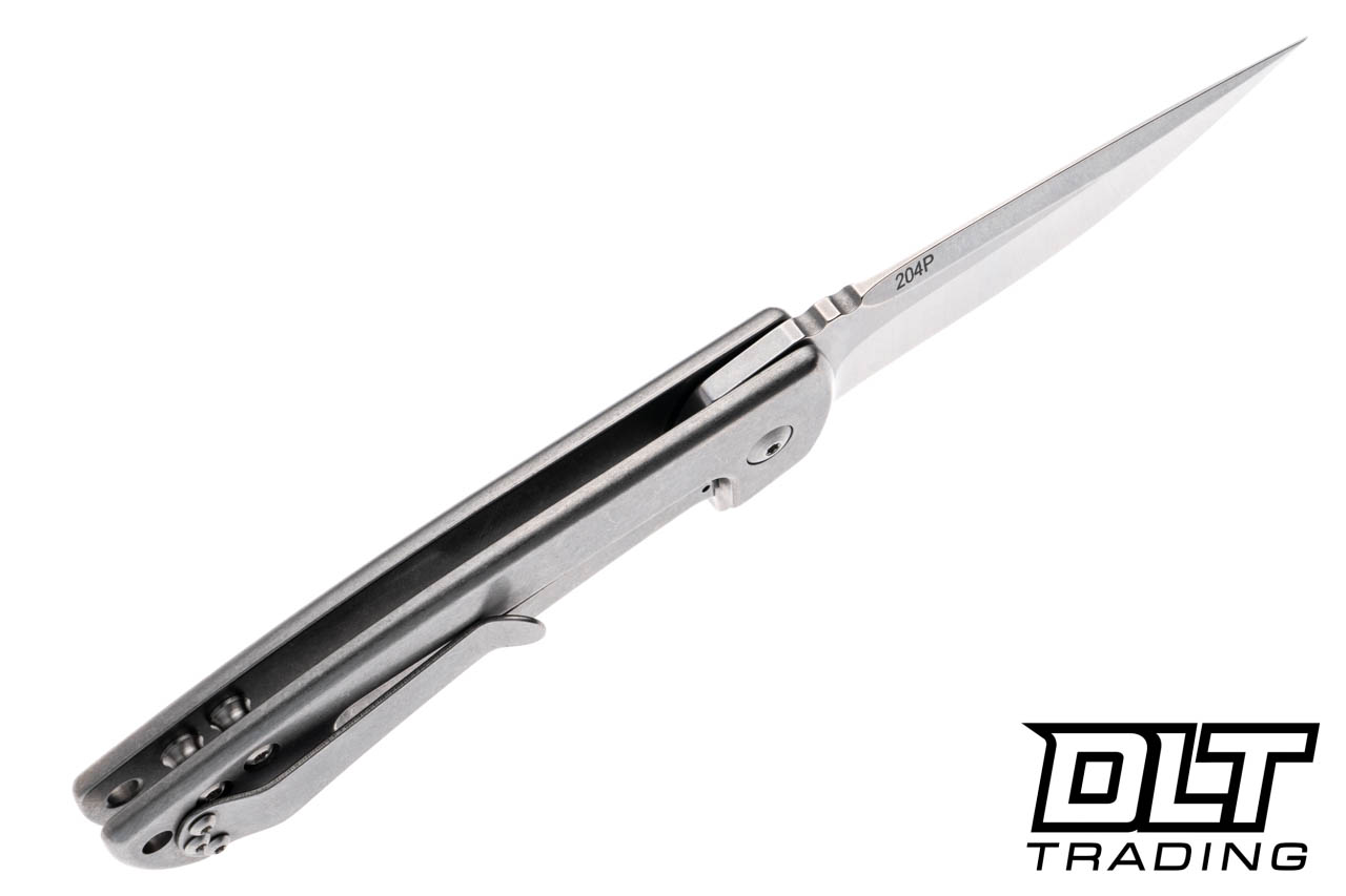 Defiant 7 Servo - Stonewashed Titanium - Hand Ground Blade - DLT
