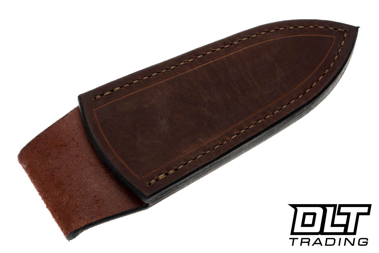 Lishen Sable A2 - Green Canvas Micarta - Orange Liners - Brass