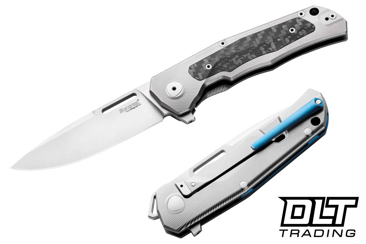 LionSteel Q4TTRO MagnaCut - Grey Titanium - Carbon Fiber Inlay