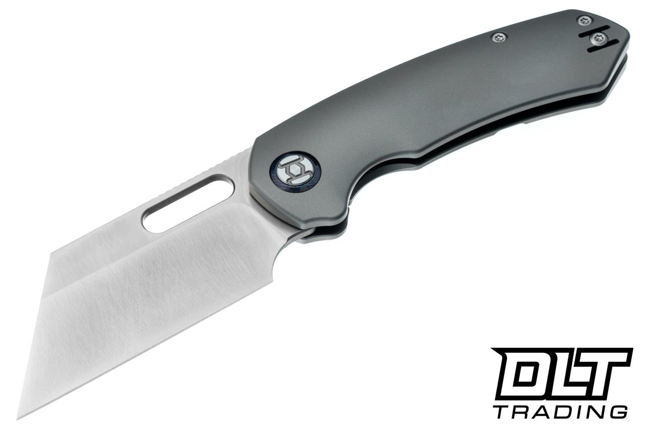 kunkun専用 Kunwu Django XL Folding Knife Diamond Beadblast Grey Titanium