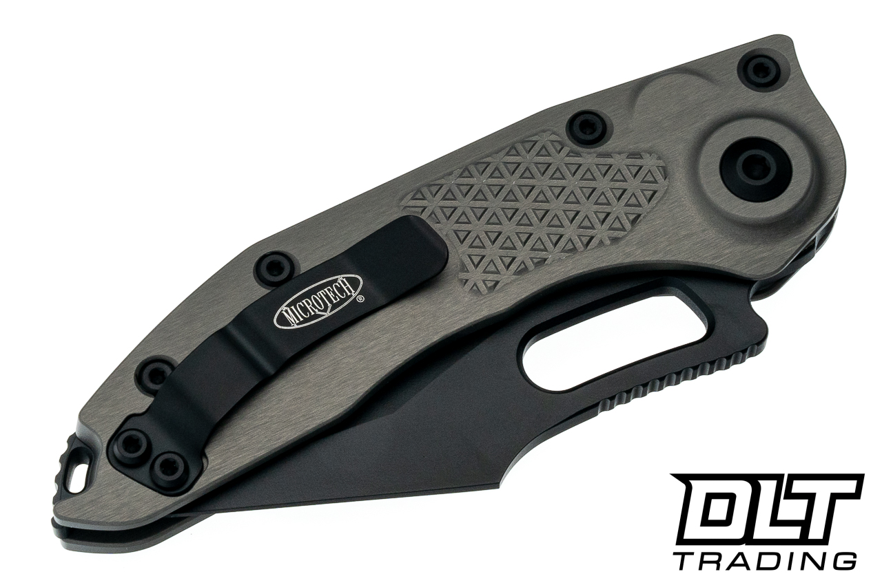 Microtech 169-1NC Stitch S/E - Natural Clear Handle - Black Blade