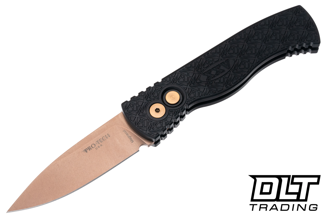 Pro-Tech TR-2 - Black Nexus Handle - Rose Gold DLC MagnaCut Blade