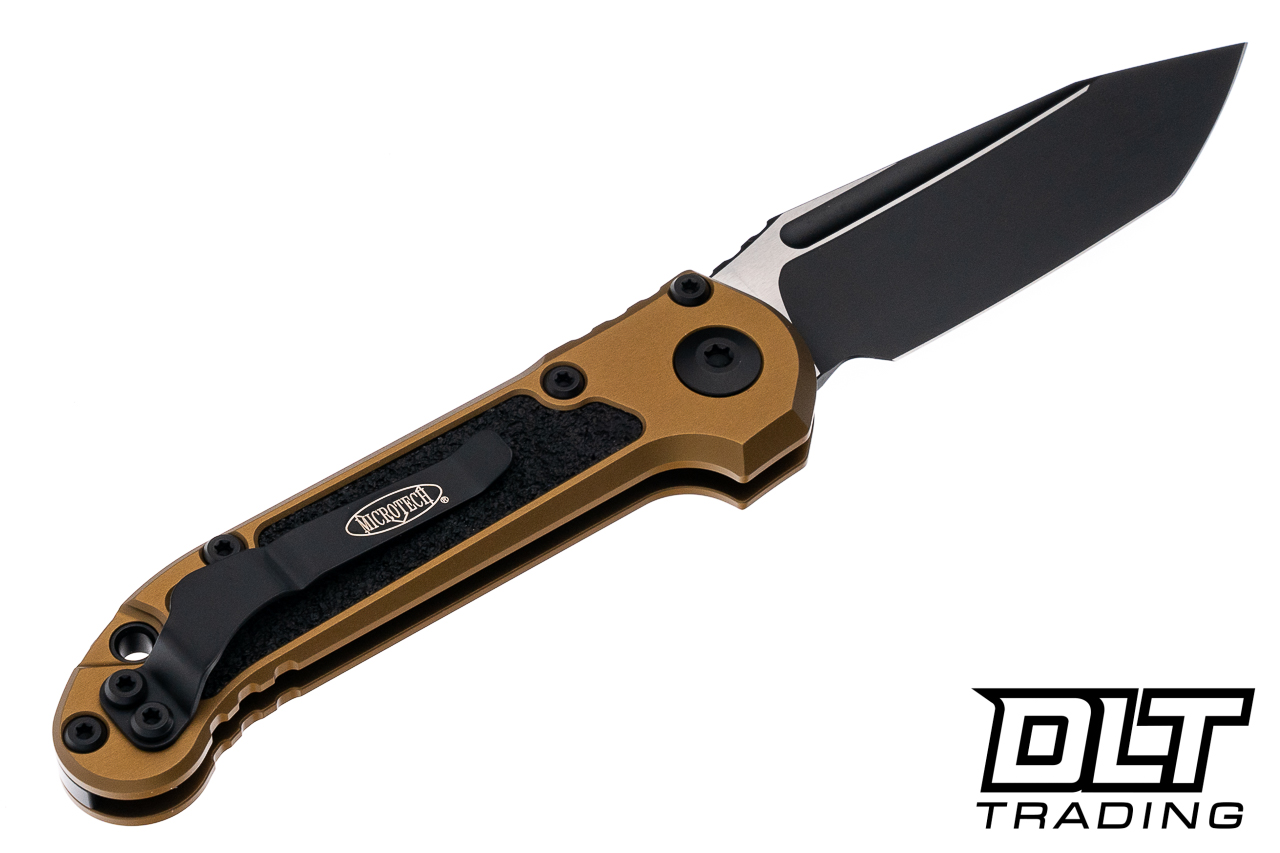 Microtech 1136-1TA LUDT Gen III T/E - Tan Handle - Black Blade