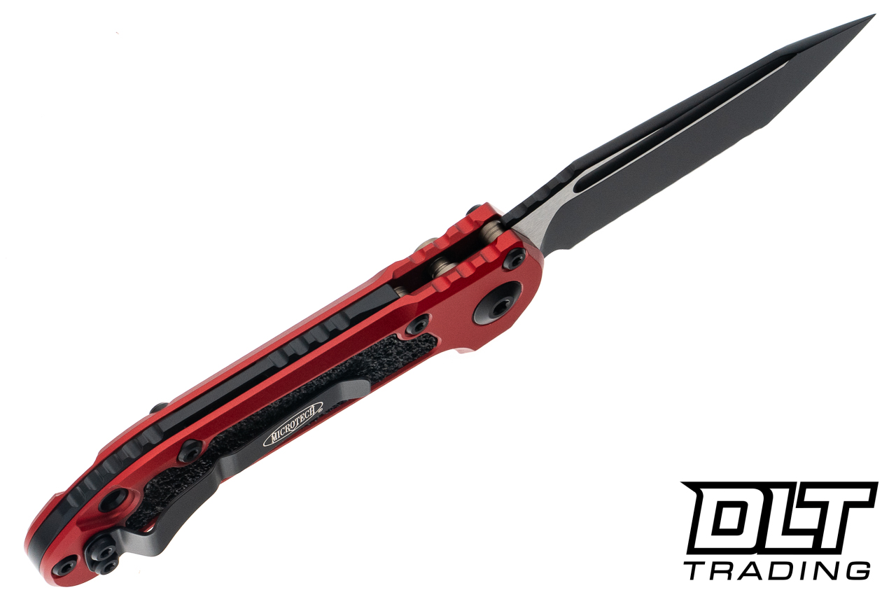 Microtech 1136-3RD LUDT Gen III T/E - Red Handle - Black Blade