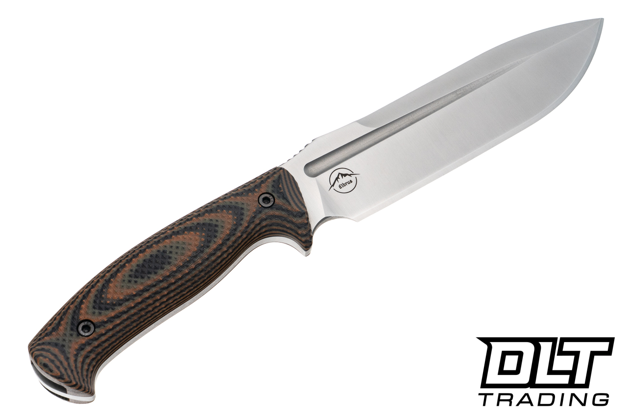 WTG Elbrus Gen 2 - Earth Camo G-10 Gator Grip - K329 Satin - Kydex