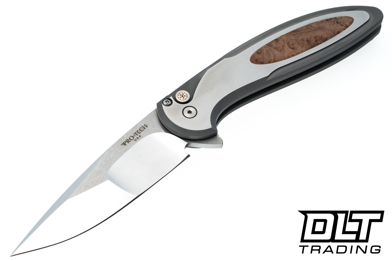 Pro-Tech Custom Cambria 2 - Maple Burl Inlay Flipper