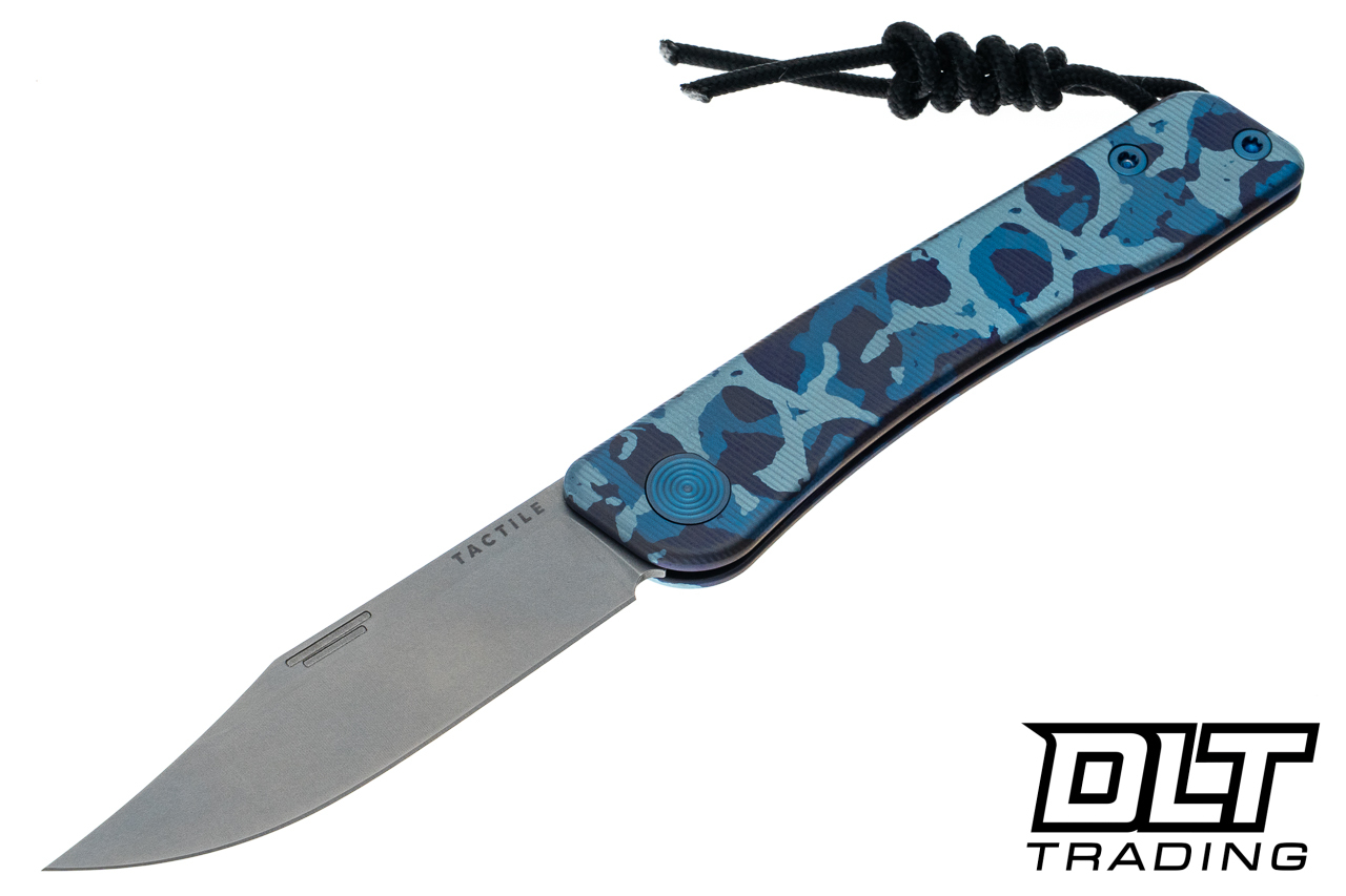Tactile Knife Company Bexar MagnaCut - Custom Blue Camo Anodized