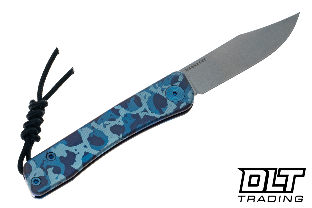 Tactile Knife Company Bexar MagnaCut - Custom Blue Camo Anodized