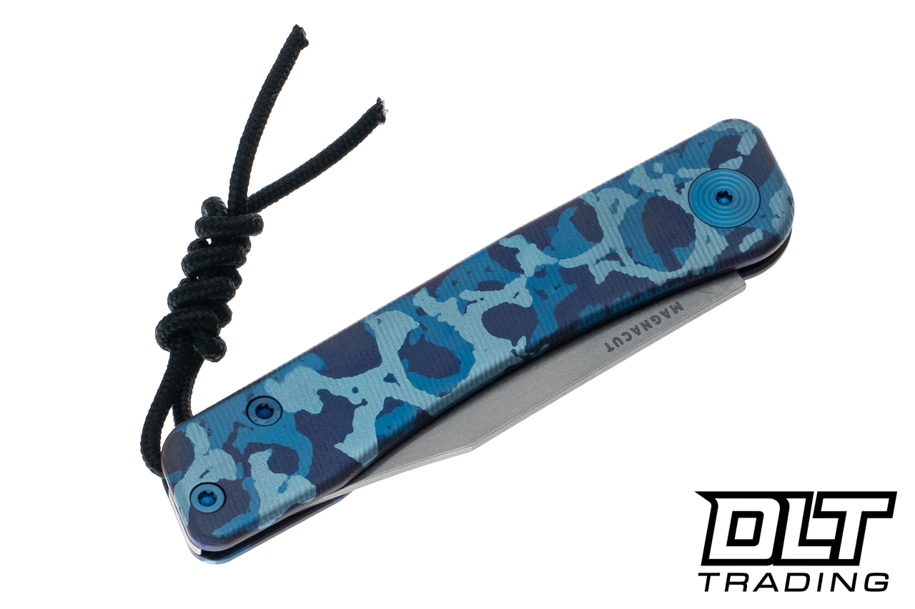 Tactile Knife Company Bexar MagnaCut - Custom Blue Camo Anodized