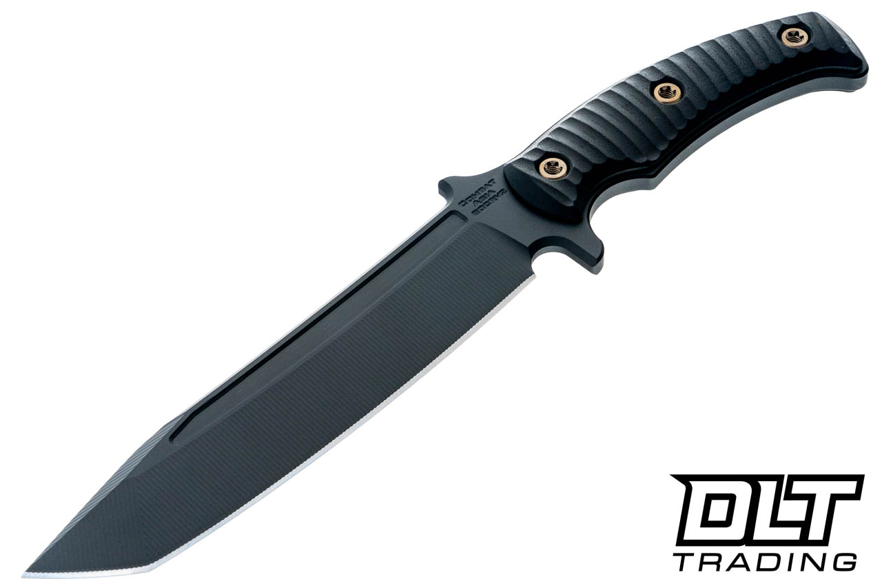 RMJ Tactical Combat Asia 80CrV2 Graphite Black Cerakote Blade