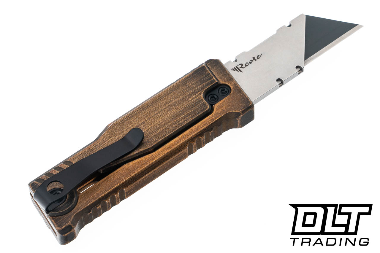 Reate EXO-U Utility Blade v2 - Plain - Distressed Bronze Aluminum