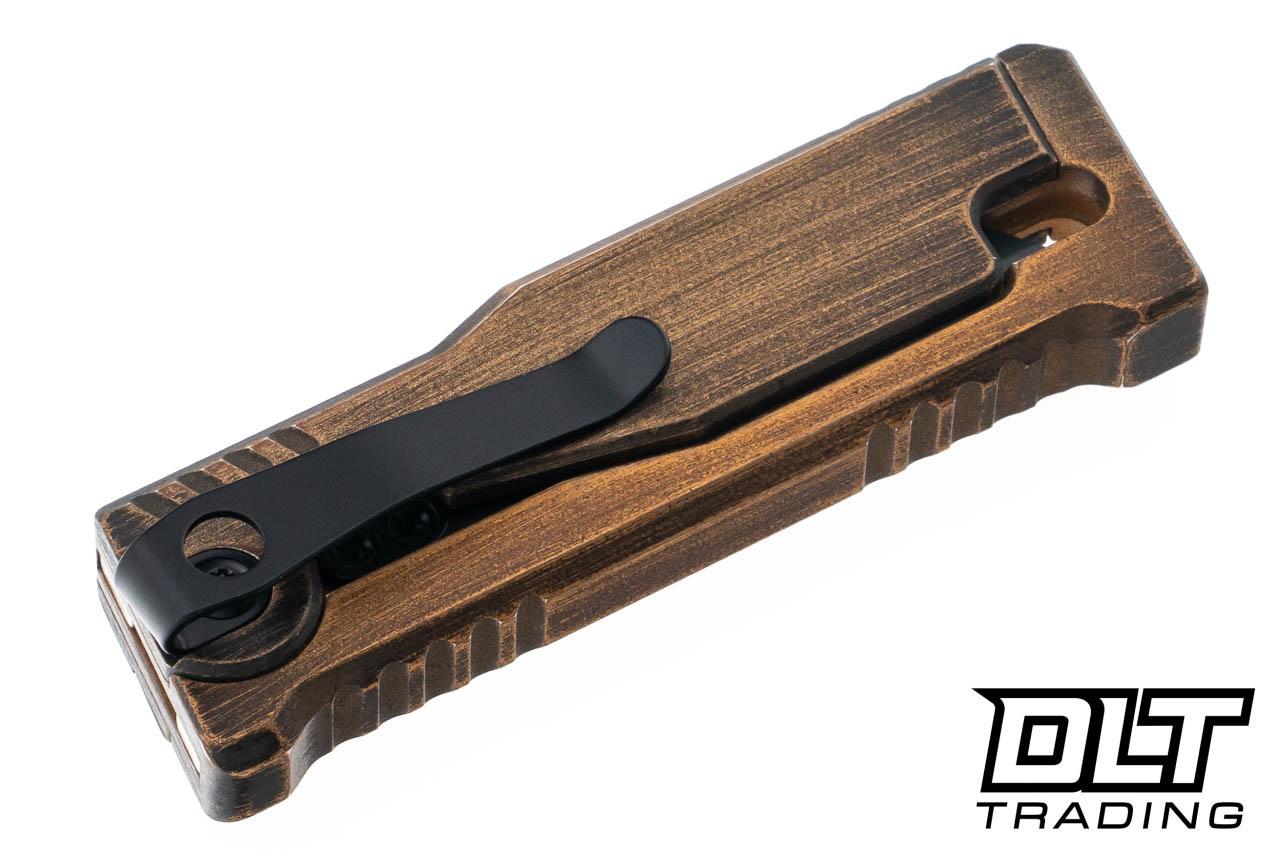 Reate EXO-U Utility Blade v2 - Plain - Distressed Bronze Aluminum