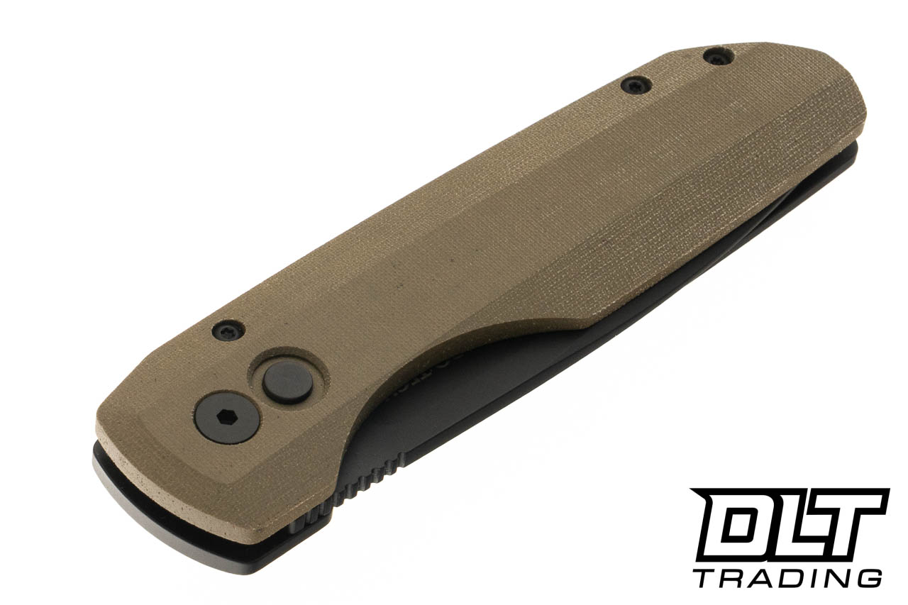 切手104 Pro-Tech Vero Synapse Green Linen Micarta Black DLC MagnaCut