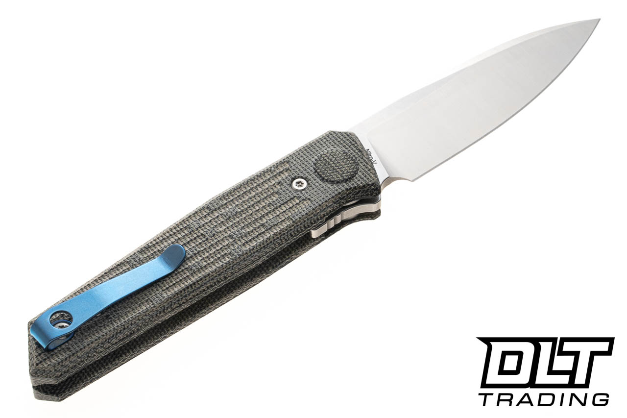 Reate PL-6 - Green & Black Micarta - Belt Satin Nitro-V Blade