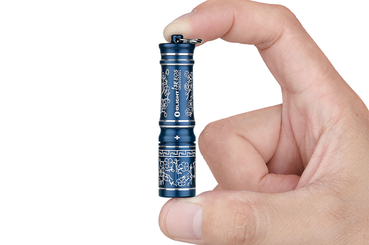 Olight i3E EOS Keychain Flashlight - Blue Porcelain - DLT Trading