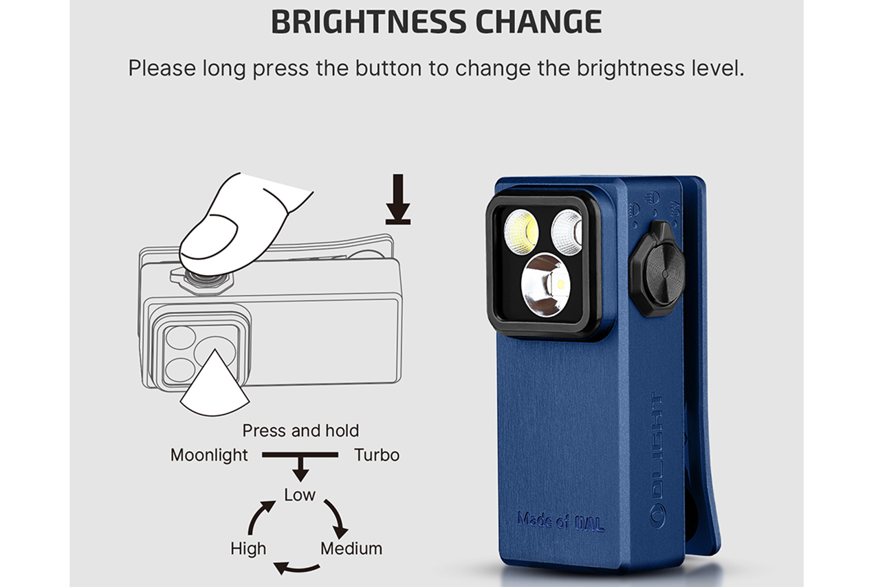 Olight Oclip Ultra Clip-On EDC Light with Flood, Spot, & UV Modes