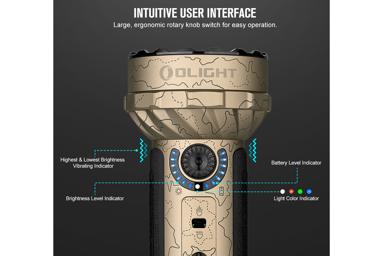 Olight Marauder Mini Desert Terrain | 7000 Lumen Flood/Spot + RGB
