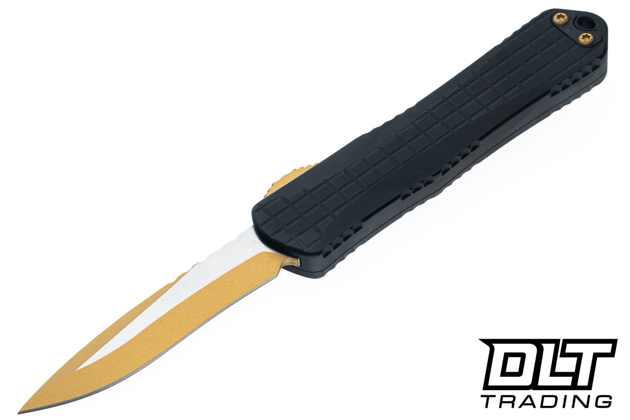 Heretic Manticore E OTF Gold Two-Tone - Black Grenade Grip