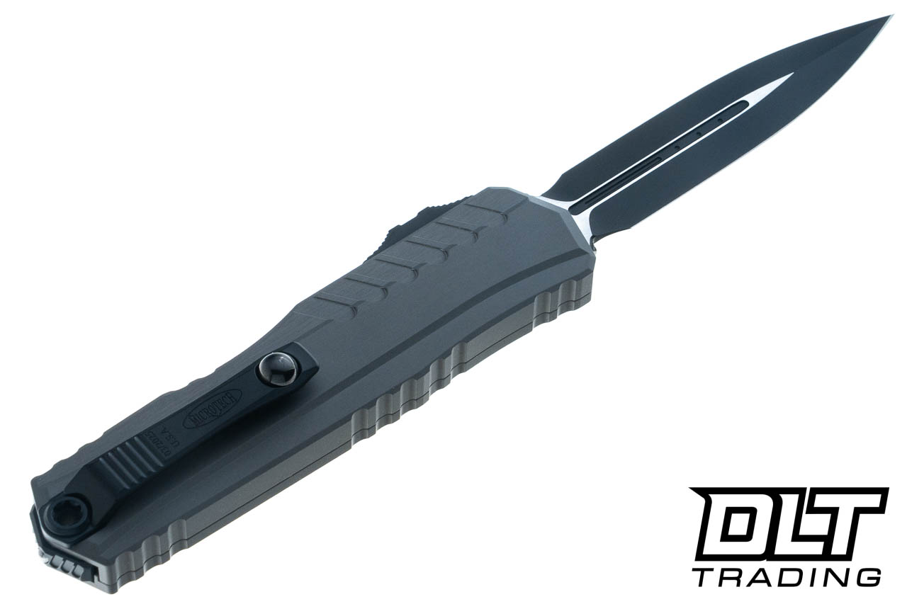 Microtech 1242-1NC Cypher II D/E - Natural Clear Handle - Black