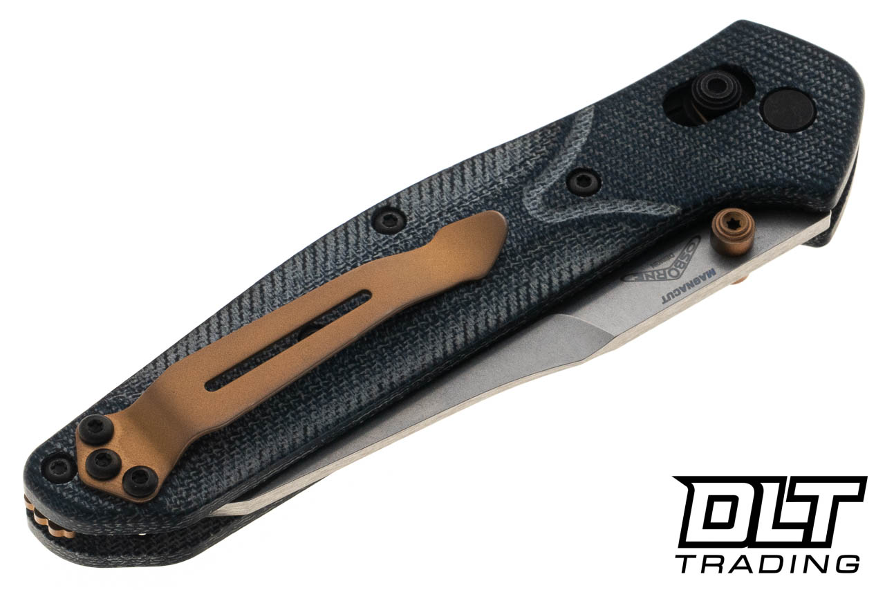 マグナ✕4 Benchmade 940-04 Osborne - Blue Denim Micarta - Reverse Tanto M390