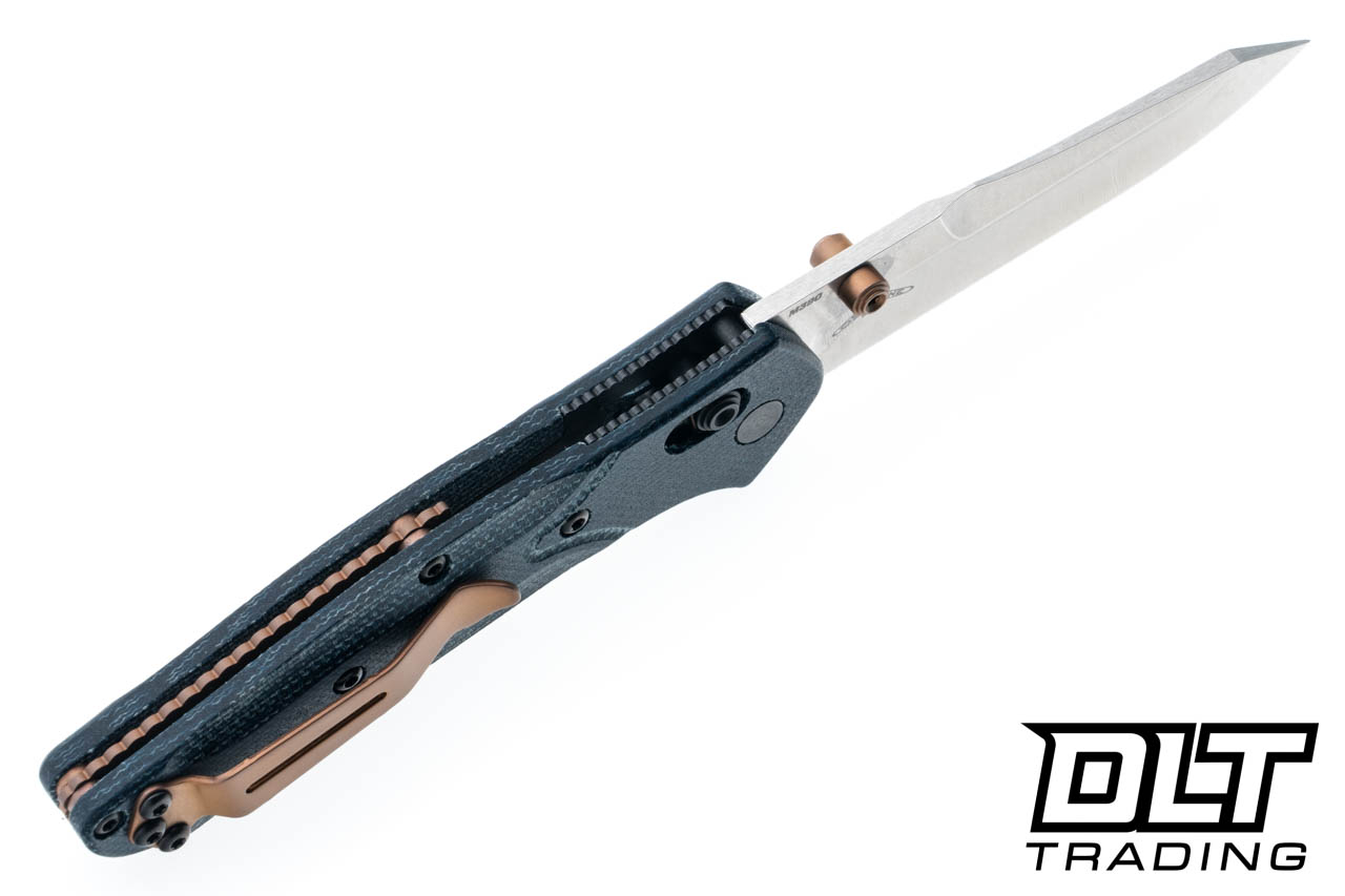 Benchmade 945-04 Mini Osborne - Blue Denim Micarta - Reverse Tanto 