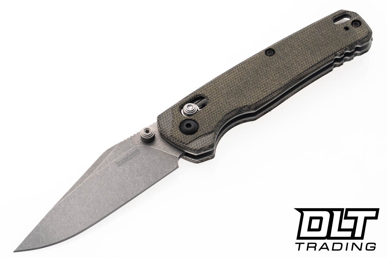 Kershaw Bel Air 6106 | MagnaCut Clip Point Green Canvas Micarta