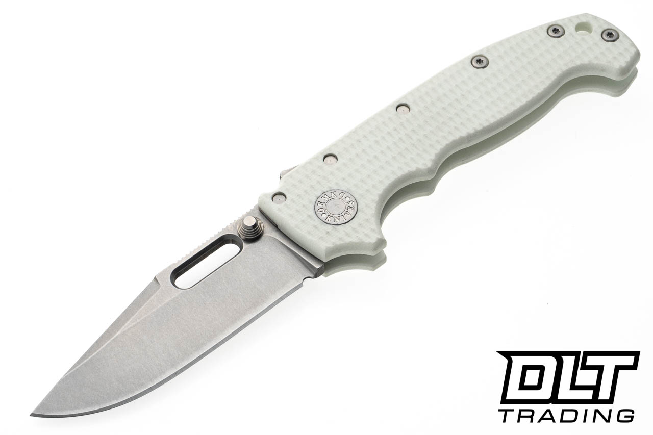 [MATSU]　CORONA CDSC-H8024X-W Demko MG AD20 Cru-Wear - Slotted Clip Point - White G-10