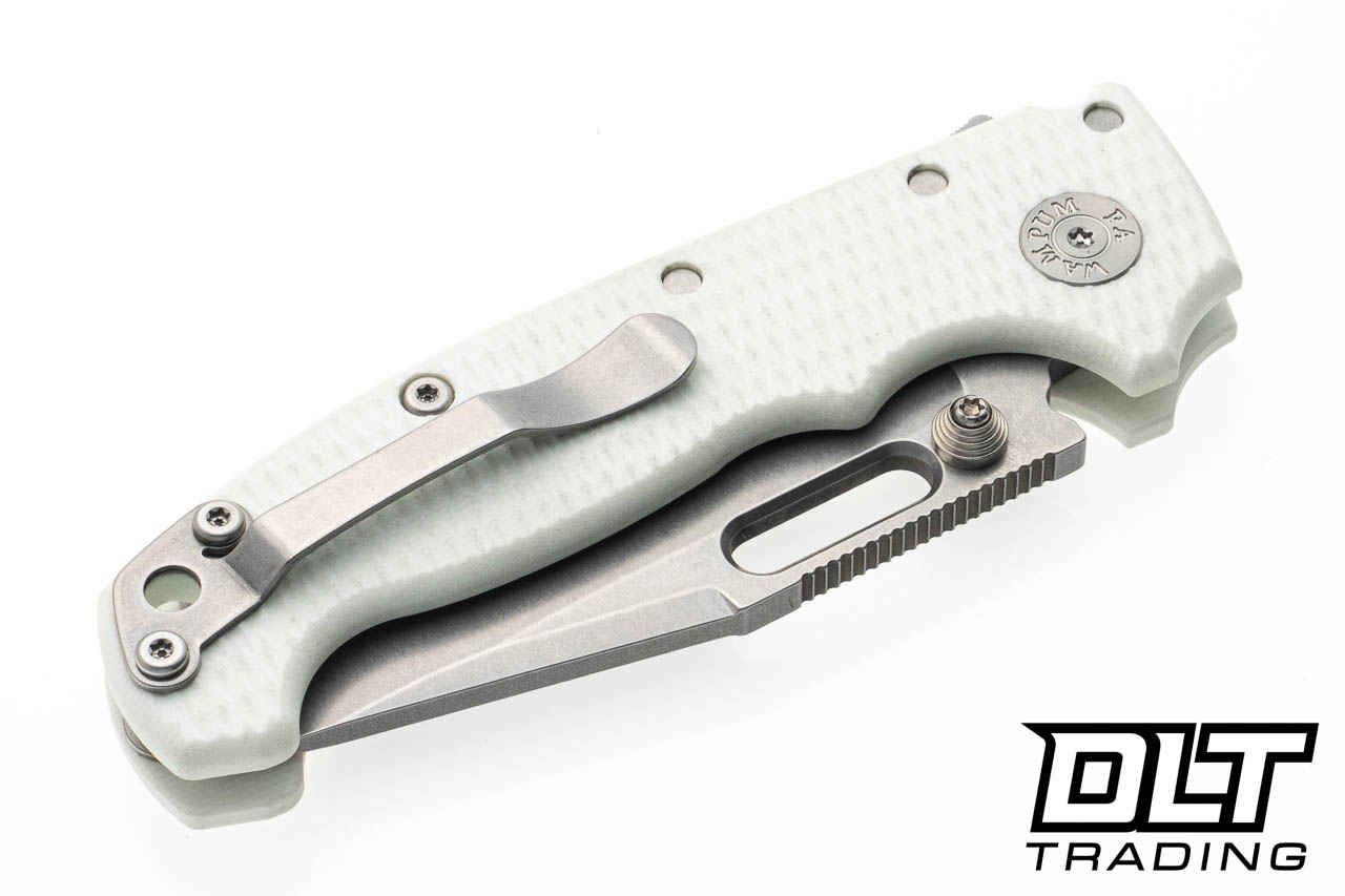 [MATSU]　CORONA CDSC-H8024X-W Demko MG AD20 Cru-Wear - Slotted Clip Point - White G-10