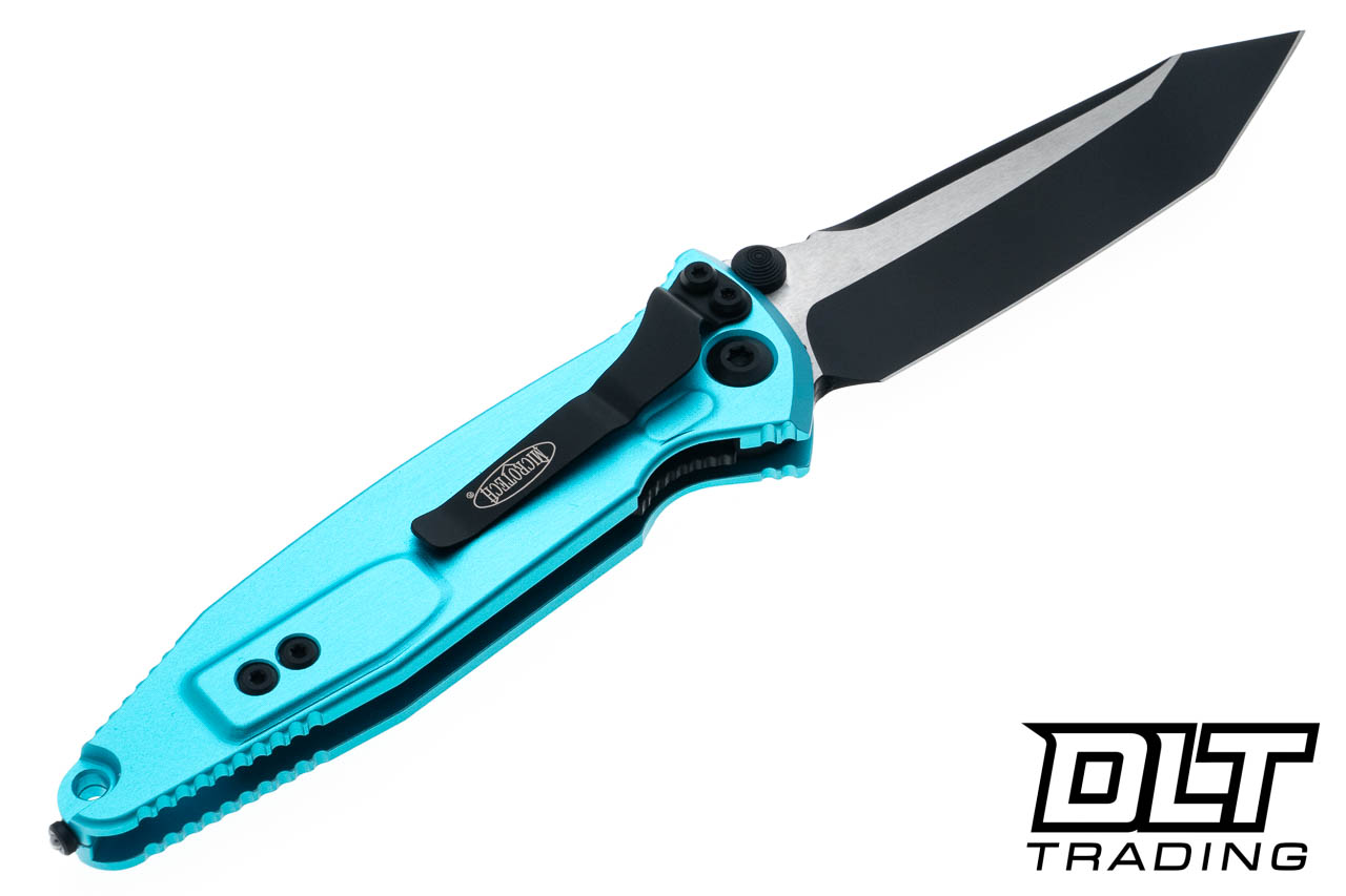 Microtech 161-1TQ SOCOM Elite T/E - Turquoise Handle - Two Tone